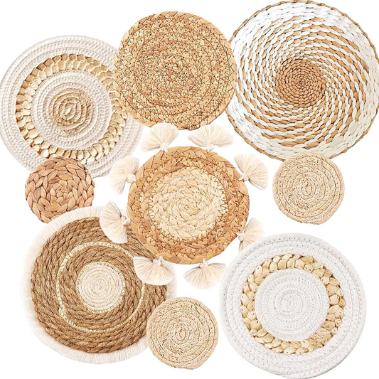 9 Pieces Boho Wall Basket set